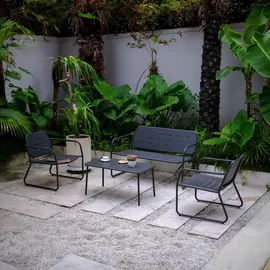 casa.pro Andria Set 4-tlg. Anthrazitgrau
