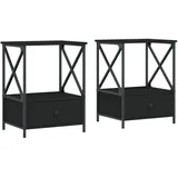 vidaXL Nachtschrank 50 x 41 x 65 cm Schwarz