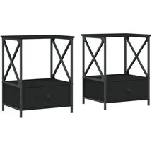 vidaXL Nachtschrank 50 x 41 x 65 cm Schwarz