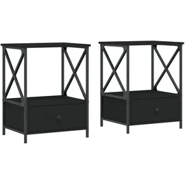 vidaXL Nachtschrank 50 x 41 x 65 cm Schwarz