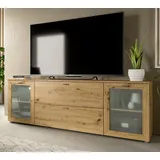 inn.furn Dante TV-Lowboard 180 x 62 x 37 cm Eiche Artisan Kunststoff