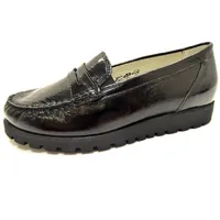 WALDLÄUFER Slipper Slipper Leder - schwarz