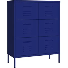 vidaXL Schubladenschrank 80 x 101,5 x 35 cm Marineblau