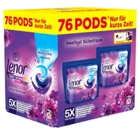 Lenor All in 1 PODS Colorwaschmittel Amethyst Blütentraum 8006540925669 , 1 Packung = 2 x 38 Pods à 19,3 g