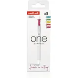 Uni-Ball Rollerball Geltinte One 0,7 mm Etui 5 Farben Neon