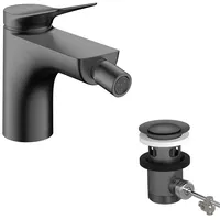 Hansgrohe Vivenis, Einhebel-Bidetmischer mit Zugstangen-Ablaufgarnitur, Ausladung 130 mm, 75200340,