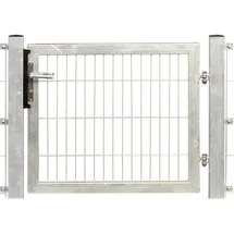 Floraworld Einzeltor Premium Feuerverzinkt Füllung Doppelstab 200x50 mm Torhöhe 140 cm