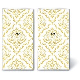 20 Taschentücher Hochzeit geprägt (2x10) Unique Moments für die Freudentränen Farbe: Weiß-Gold