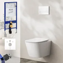 Kronenbach Cube Wand-WC mit WC-Sitz Weiß glänzend