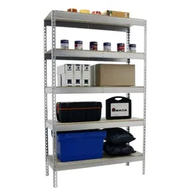 Proregal Schwerlastregal Metall 300x120x60 cm silber