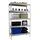 Proregal Schwerlastregal Metall 300x120x60 cm silber