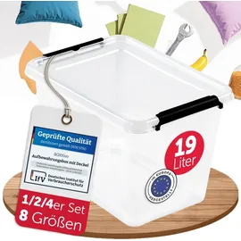 boxxivo Aufbewahrungsbox 19 l 1-tlg. transparent