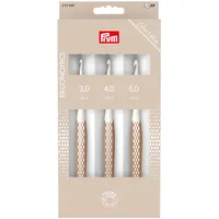 Prym 218595 Wollhäkelnadel-Set, prym.ergonomics, taupe, 3/4/5 mm