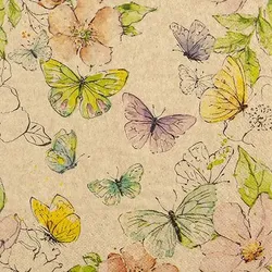 Serviette Butterflies 20tlg. Papier Bunt