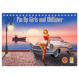 Calvendo Pin-Up Girls und Oldtimer by Mausopardia (Tischkalender 2026 DIN A5 quer), CALVENDO Monatskalender: