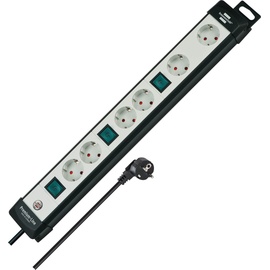 Brennenstuhl Premium-Line Technik, 6-fach, 3x 2-fach schaltbar, 3m, schwarz/grau (1951560600)