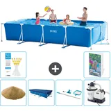 Rechteckiger Frame Pool - 450x220x84 Cm - 7-teilig  S58