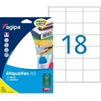 Agipa Universal-Etiketten, 32 x 40 mm, wei VE =
