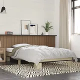 THOYTOUI Bettgestell, Seniorenbett Bett Betten Bettsystem Geeignet für Hotels Studentenwohnheim Wohnungen Schlafzimmer Sonoma-Eiche 75x190 cm Holzwerkstoff und Metall