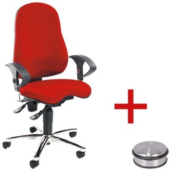 Topstar Bürostuhl »Sitness 10« (mit Armlehnen) inkl. GRATIS Türstopper »Disc« rot
