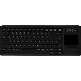 Active Key kompakte Tastatur mit Touchpad, schwarz, PS/2, DE (AK-4400-GP-B/GE)