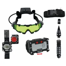 Lexibook Lexibook, Spy Mission, Spionage-Komplettset (Stift mit unsichtbarer Tinte, Stimmveränderer, Nachtsichtbrille, Decoder-Uhr), Rollenspiel für Kinder, RPSPY10