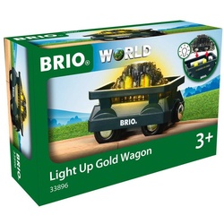BRIO® Spielzeugeisenbahn-Lokomotive World Eisenbahn Waggon Goldwaggon mit Licht 2 Teile 33896