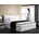Boxspringbett Matratze Topper und Kopfteil B 120/140/160/180/200 zwei Bettkästen für die Bettwäsche weiß