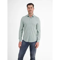Modisches Hemd mit geometrischem Muster und Haifischkragen - Cloud Blue - S