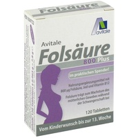 Avitale Folsäure 800 Plus B12+Jod Tabletten