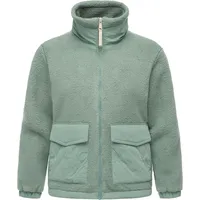 Ragwear "Arctika II", Flauschige Jacke aus Teddyfleece grün, S (36),