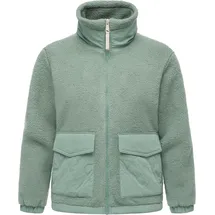 Ragwear "Arctika II", Flauschige Jacke aus Teddyfleece grün, S (36),