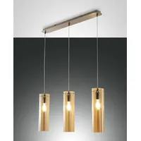 Fabas Luce Sintesi 3-flg. 60W Durchmesser 60 cm rund amber
