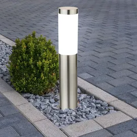 ETC Shop Außenleuchte Edelstahl 7,6x45 cm 3er Set Silber