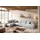 KAWOLA Wohnlandschaft U-Form Madeline Cord Longchair rechts hellgrau