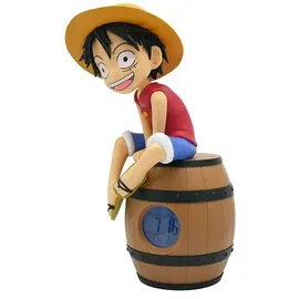 TEKNOFUN Luffy Barrel Alarm Clock blau/braun/rot/gelb
