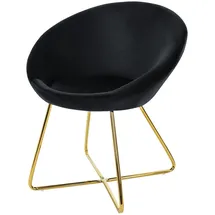 ML-Design Esszimmerstuhl Samt schwarz