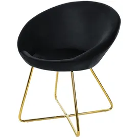 ML-Design Esszimmerstuhl Samt schwarz
