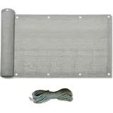 Mobili Rebecca Rebecca Mobili Windschutz Balkon Stoff Grau, Polyethylen Mit Seil 0,75x6