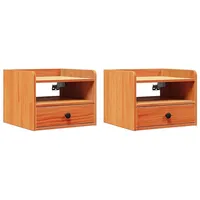 VidaXL Nachttisch 2 pcs Wachsbraun 38 x 36 x