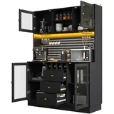 Okwish Buffet 140 x 40 x 185,7 cm Schwarz