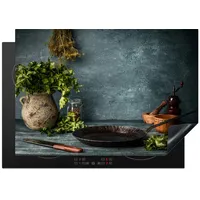 onlywow Herdabdeckplatte, Rustikale Küche | Gr.: 75 x 52 cm,