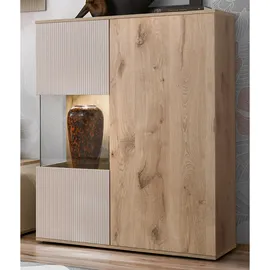 inn.furn Vitrine Highboard 90 x 40 x 120 cm Beige