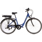 Saxonette E-Bike SAXONETTE "Advanced Sport" E-Bikes Gr. 45 cm, 28 Zoll (71,12 cm), blau (blau matt) E-Bikes E-Bike Cityrad, integriertes Rahmenschloss