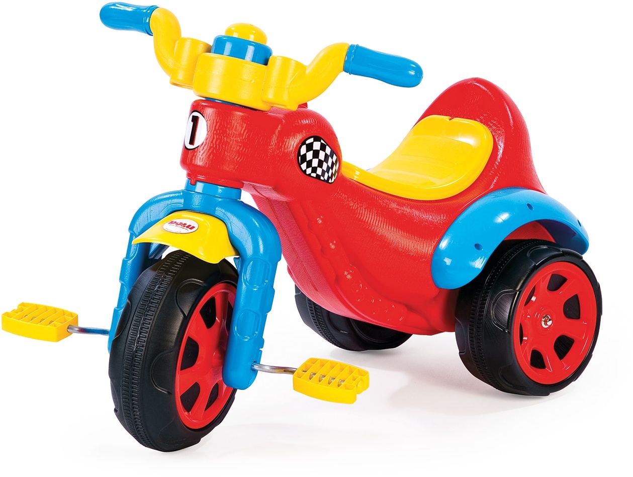 Premium Kinder Dreirad mit Hupe Racer Trike Kunststoff Rot Blau Gelb ab 3 Jahre