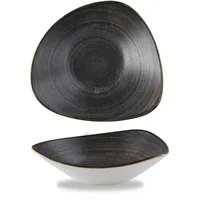 Churchill 12 x Schale dreieckig 23,5cm STONECAST RAW Black