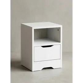 KADIMA DESIGN Nachtschrank Ilm 31 x 31 x 43 cm Weiß
