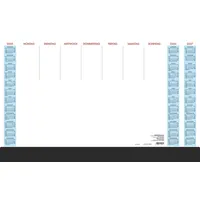 Zettler Schreibunterlage 108 59,5x37 1 Woche /1 Blatt, mit Schutzleiste 2025,