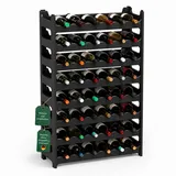 ARTECSIS Weinregal stapelbar 48 Flaschen Schwarz