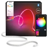 Philips Hue Flux 10m LED-Lightstrip, 1200 lm, lebendige Farben, flexible Innenbeleuchtung, ChromasyncTM-Farbmischung, RGBWWIC, zuschneidbar, erweiterbar, wiederverwendbar, App- und Sprachsteuerung